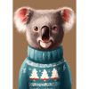 Koala im Weihnachtspullover