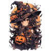 Anime witch Halloween