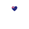 Neuseeland Herzschlag Flagge Neuseeländer