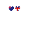 Nouvelle-Zélande Royaume-Uni Heartbeat Flag Nouvelle-Zélande