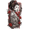 Geisha Streetwear Retro Japan Design