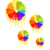 bunte Frucht,Zitrone,bunt,graffiti,LGBT