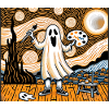 Van Ghost Art Teacher Halloween