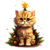 Lighted Christmas Kitten