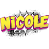 Nicole Benutzerdefinierter Name Comic-Buch-Stil Pop-Art,