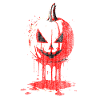 Spooky Pumpkin Skull
