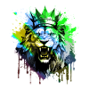 Lion Crown Symbol Portait