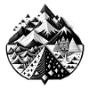 Collage Modern-Stil/ Berglandschaft