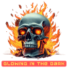Halloween: Burning Skull + Funny Saying