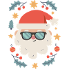 Cooler Weihnachtsmann mit Brille