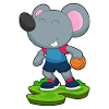 Mouse Basketball Player Basketball