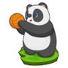 Panda Basketball Player Basketball