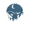 Whale with moon and stars