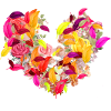 Blossom,Heart,Flower Heart,Flowers,Leaves