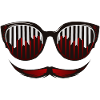 Fun Sunglasses Hipster Mustache 2809 B