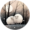 Schafe im Winter