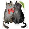 Christmas Cat Duo