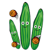 Cucumbers, Basketball, Basketball, Trio