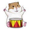 Hamster Musicien Musique de tambour