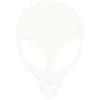 Silhouette of an alien head