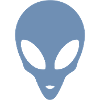Silhouette of an alien head