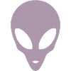 Silhouette of an alien head