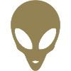 Silhouette of an alien head