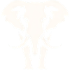 Elephant Silhouette White Logo
