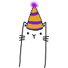 Cat with Party Hat