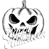 Spooky Pumpkin - Happy Halloween | Black/White