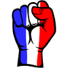 France Flag Fist Hand Symbol