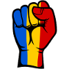 Romania Flag Fist Hand Symbol