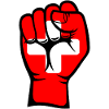 Switzerland Flag Fist Hand Symbol