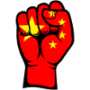 China Flag Fist Hand Symbol