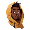 Black Man in Yellow Hoodie