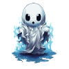 small, cute, creepy ghost