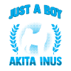Boy who loves Akita Inu Shiba Inu