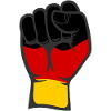 Germany Flag Fist Hand Symbol