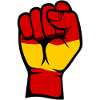 Spain Flag Fist Hand Symbol