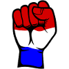 Holland Flag Fist Hand Symbol