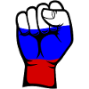 Russia Flag Fist Hand Symbol