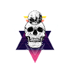Extravagantes Skull Design Triangles