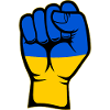 Ukraine Flag Fist Hand Symbol