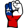 Chile Flag Fist Hand Symbol