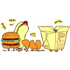Graphique amusant de restauration rapide