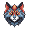 Cat Symbol Head