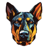 Doberman Dog Head