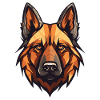German Shepherd Dog Head