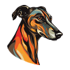 Greyhound Dog Head