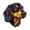 Dachshund Dog Head Dachshund